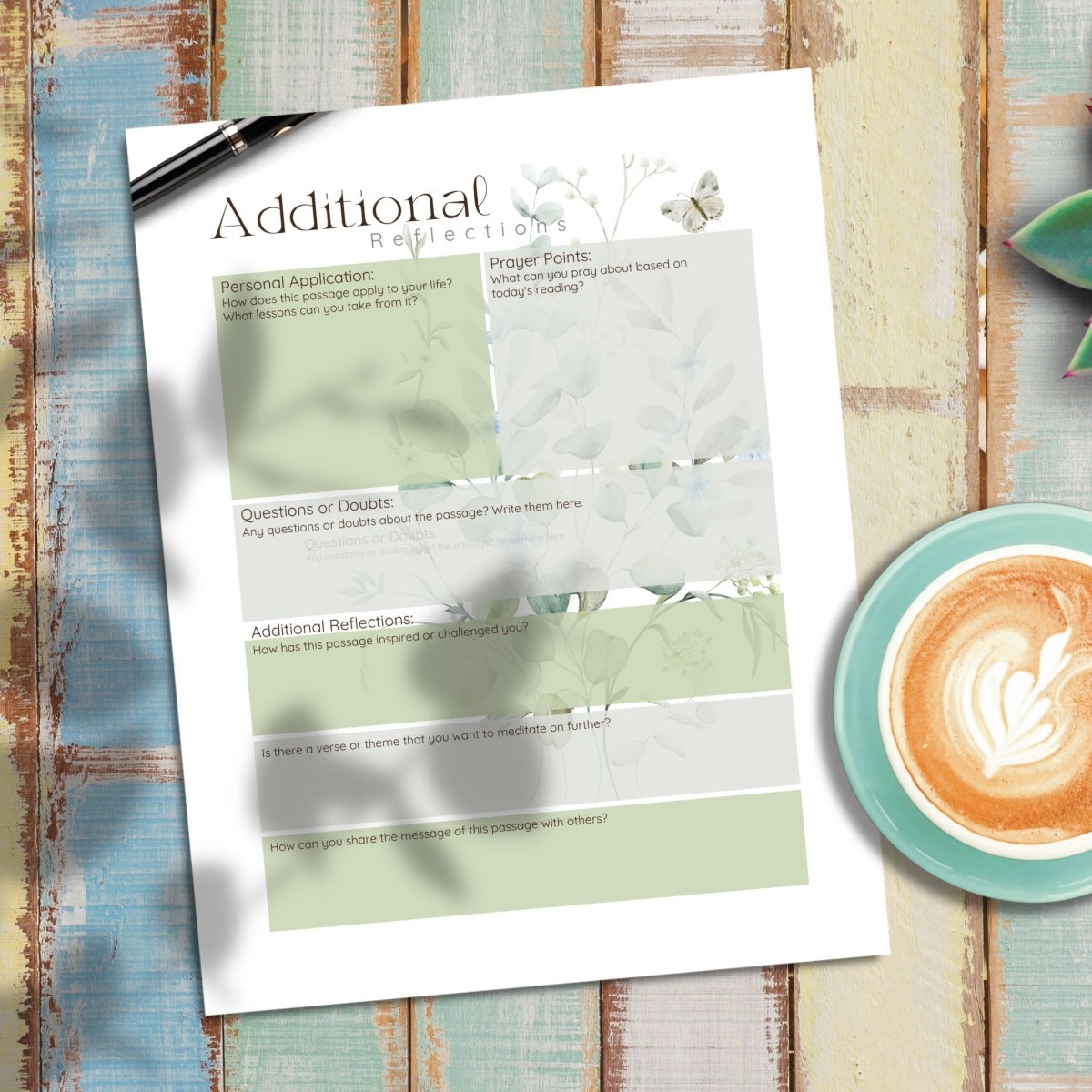 printed version of digital download of Whispers of Faith: Prayer & Reflection Journal