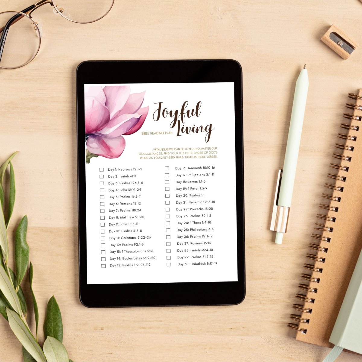 Digital version of Joyful Living: Prayer & Reflection Journal