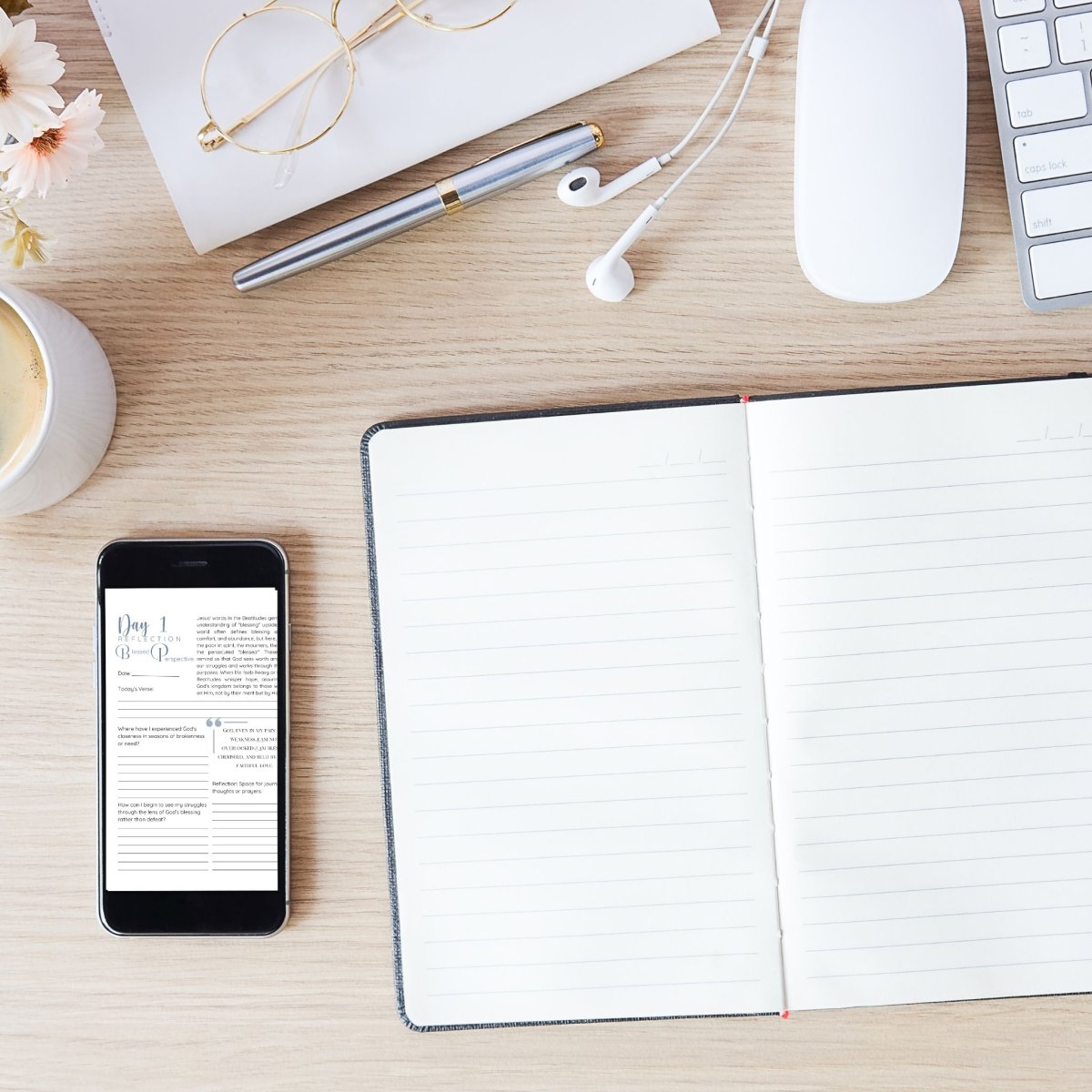 The Blessed Life on phone