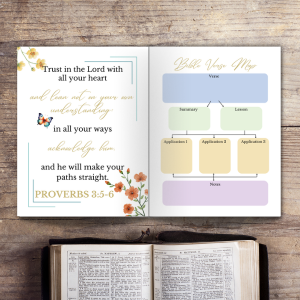 interior of Victory in Christ prayer journal