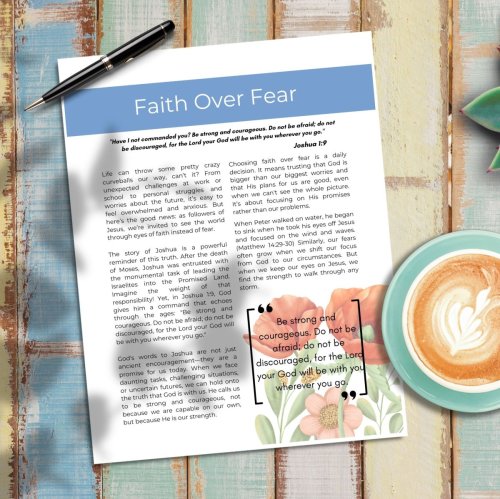 Faith Over Fear: Bible Study Journal
